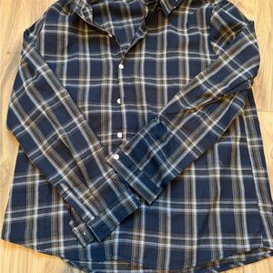 Men's Navy Plaid Shirt in XL NWOT